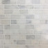 Mosaïque sur filet | 28.2x30.5 cm | Mosaïque de marbre Carrara Vieux Blanc