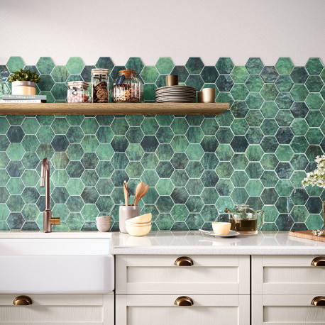 Carreaux muraux en céramique | 26.5x51 cm | Hexagreen 