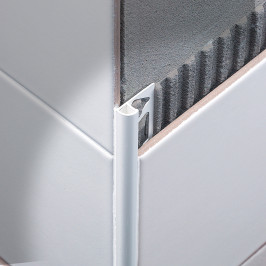 Profil | 1.25x270 cm | Alu Revêtement en poudre Blanc Pur, Rond