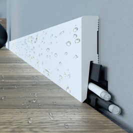 Plinthes en PVC | 5.8x220 cm | Plinthe résistante à  l'eau - Blanche