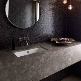 Mosaïque sur filet | 31.6x31.6 cm | Tilestone C45 Noir Mosaïque sur filet | 31.6x31.6 cm | Tilestone C45 Noir