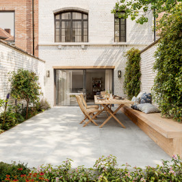 Carrelage extérieur en céramique | 90x90 cm | Tilestone Betontec Perla