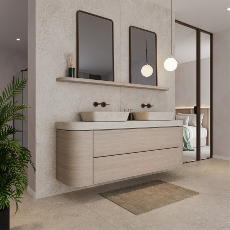 Carreaux muraux en céramique | 120x280 cm | Roca Serena Crosscut Bone