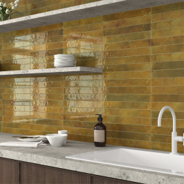 Carreaux muraux en céramique | 5x40 cm | Bali Moss