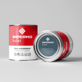 Échantillon | 5x5 cm | Testeur Mur & Plafond - Impermo Paint - Faded Denim Échantillon | 5x5 cm | Testeur Mur & Plafond - Impermo Paint - Faded Denim