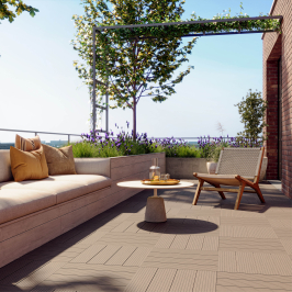 Caillebotis | 45x45 cm | Decking Tile Oak  Caillebotis | 45x45 cm | Decking Tile Oak