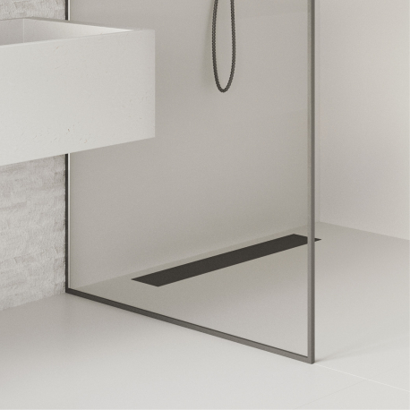 Sanitaires | 5.5x70 cm | Tilestone Smart Drain Noir - 70cm