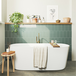 Carreaux muraux en céramique | 10x20 cm | Stockholm Soft Green