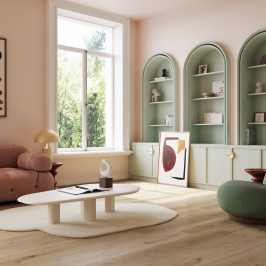 Vinyle/PVC à clipser | 22.8x152 cm | VYGO Authentic Oak Biscuit