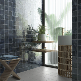 Carreaux muraux en céramique | 10x10 cm | Hanoi Blue Night