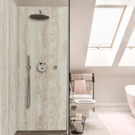 Plaque Murale PVC | 90x260 cm | Dumawall Travertin XL