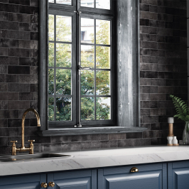 Carreaux muraux en céramique | 6.5x20 cm | Artisan Graphite Glossy