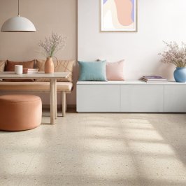 Carrelage en céramique sol et mur | 60x60 cm | Sassolino Terrazzo Beige