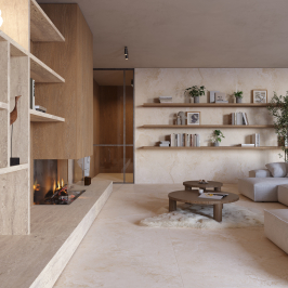 Panneau muraux céramique XXL | 120x280 cm | Contro Cream