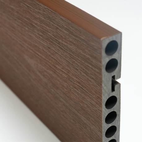 Lame de terrasse | 20x220 cm | Bordure composite Dark Brown