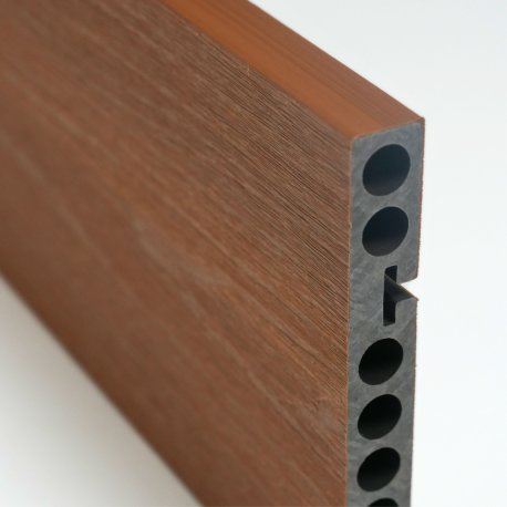 Lame de terrasse | 20x220 cm | Bordure composite Light Brown