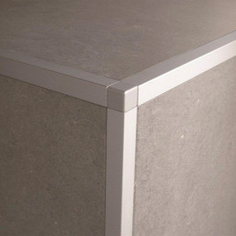 Profil | 0.8x270 cm | Embout de profilé Alu Argent Anodisé, Carré