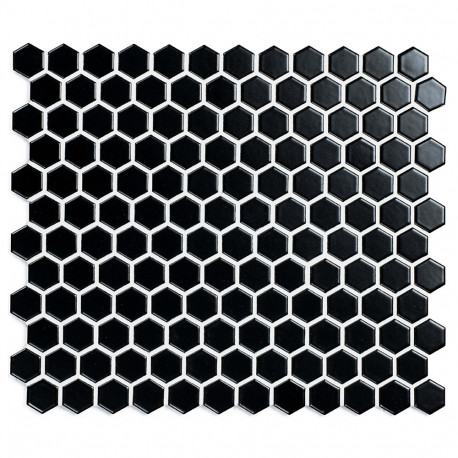 Mosaïque | 26x31 cm | Mosaic Black Matt Hexagon