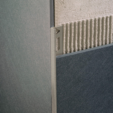Profil | 1x270 cm | Profil en L Alu Revêtement en poudre Dove Relief