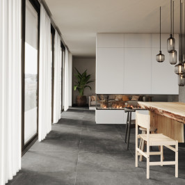 Carrelage en céramique sol et mur | 90x90 cm | Tilestone Betontec Dark