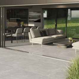 Carrelage en céramique sol et mur | 100x100 cm | Tilestone CerBlue Grey