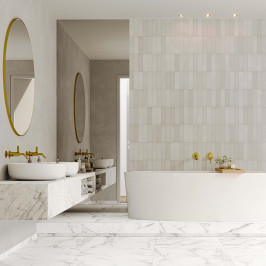 Carrelage poli en céramique | 60x120 cm | Calacatta White Poli