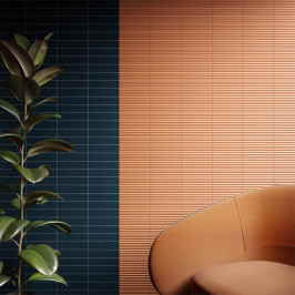 Carreaux muraux en céramique | 5x20 cm | Mundano Cotto Round Decor Matt