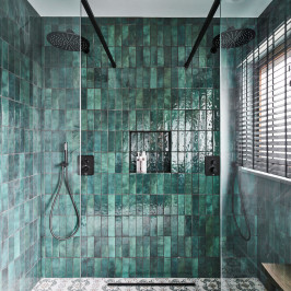 Carreaux muraux en céramique | 6.5x20 cm | Artisan Moss Green Glossy