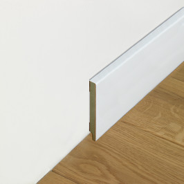 Plinthes en MDF | 9x244 cm | Plinthe à  peindre Haute Blanche