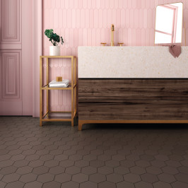 Carrelage en céramique sol et mur | 10.1x11.6 cm | Kromatika Brown Hexagon Carrelage en céramique sol et mur | 10.1x11.6 cm | Kromatika Brown Hexagon