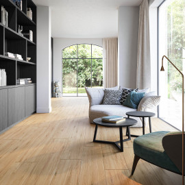 parquet en céramique, carrelages sol, look bois, beige, brun, Impermo, moderne & minimaliste